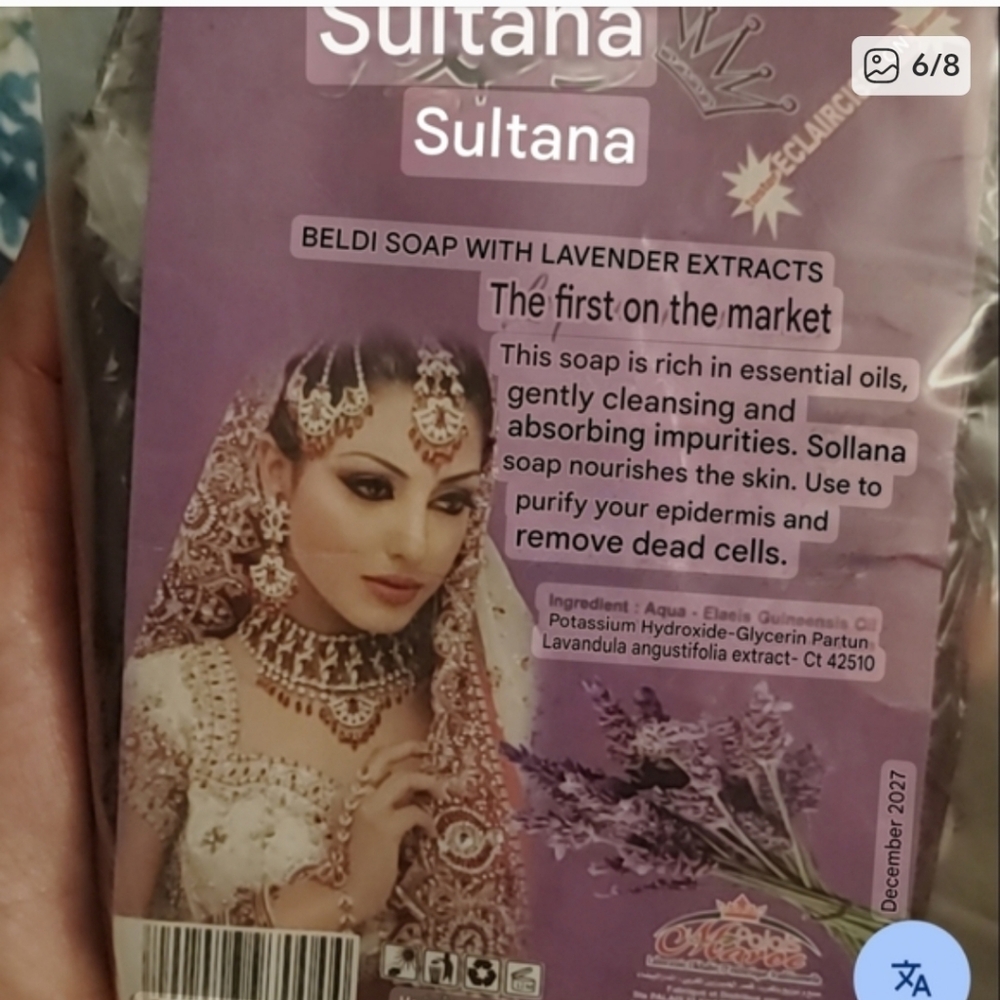 Sultana Beldi Soap with Lavender Extracts Great For Anyone